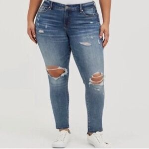 torrid Ripped Plus-Size Skinny Jeans - Medium Blue